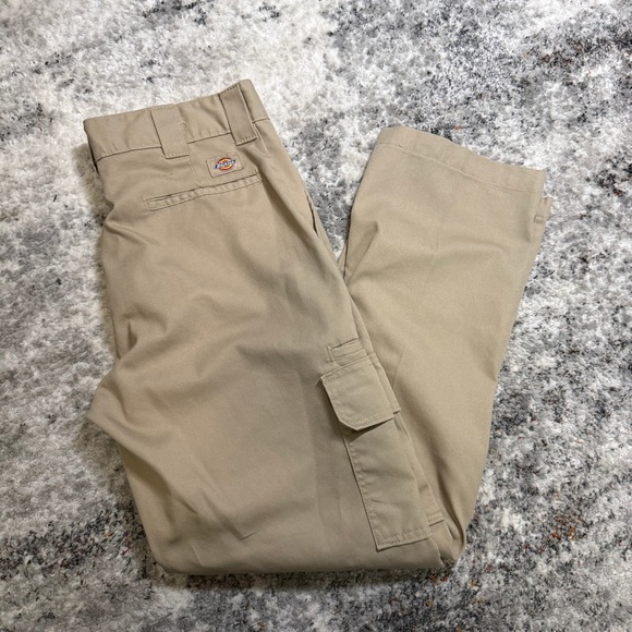 Dickies Other - Dickies Flex Regular Straight Cargo Pants Mens 34x32 Khaki Tan Work Trousers
